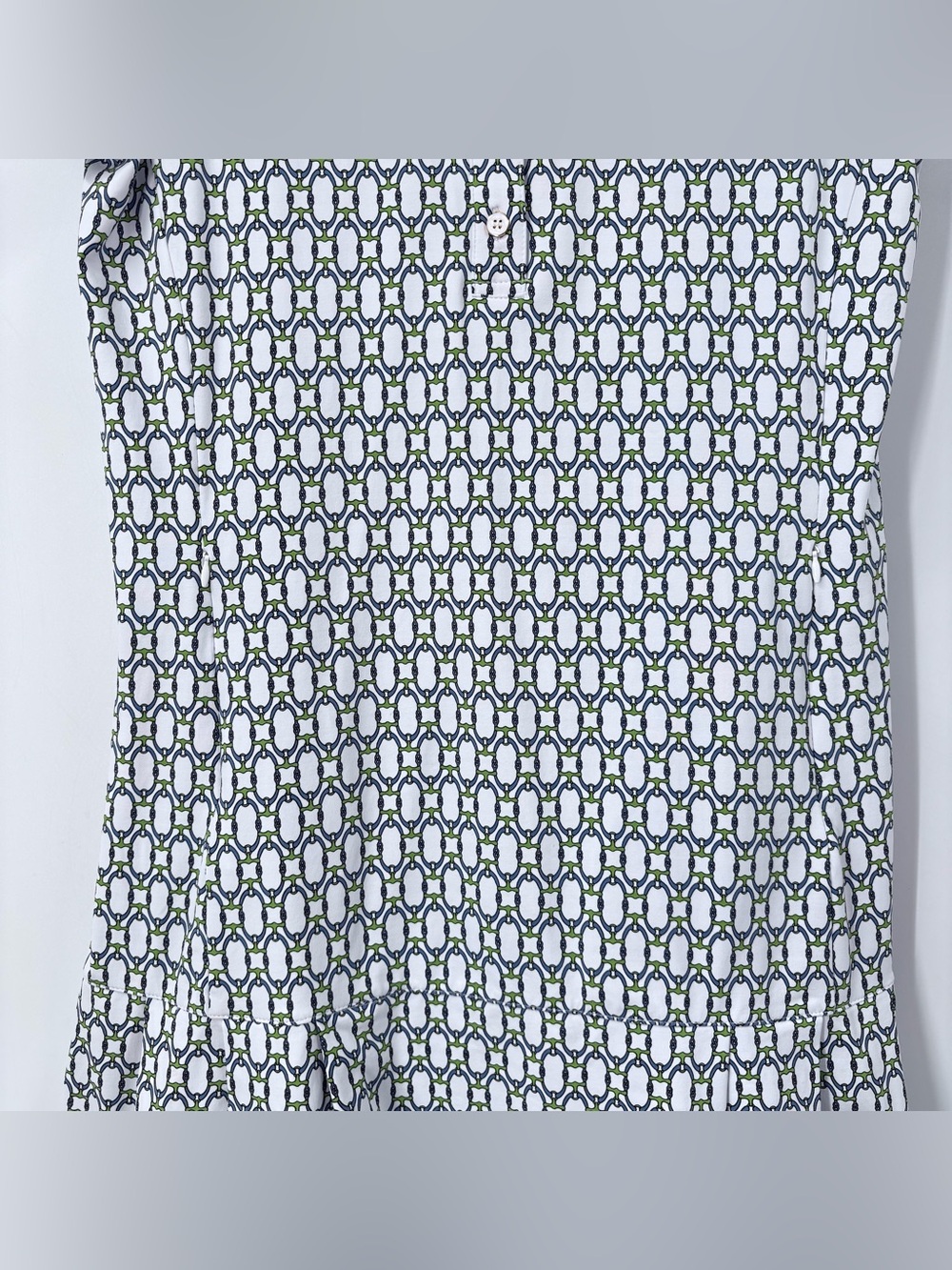 J. McLaughlin White Blue Green Signet Lock Dorte Dress - Picture 9 of 16